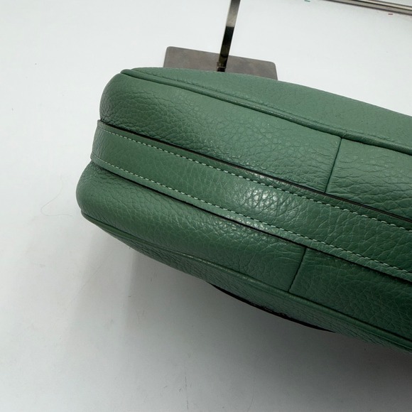 Coach pebbled leather crossbody bag green adjustable strap - Picture 7 of 16